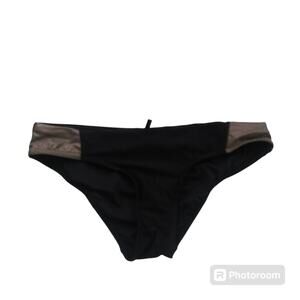 J. Crew Black High Cut Bikini Bottoms Size Small